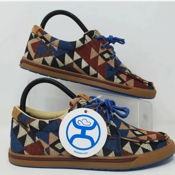 Twisted X Women's Size 6.5M Graphic Canvas Casual Shoes WHYC001 New