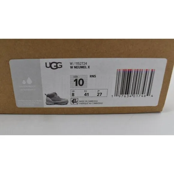 UGG Australia Womens Size 10 Neumel X Blue Grey Waterproof Rain Boots Shoes