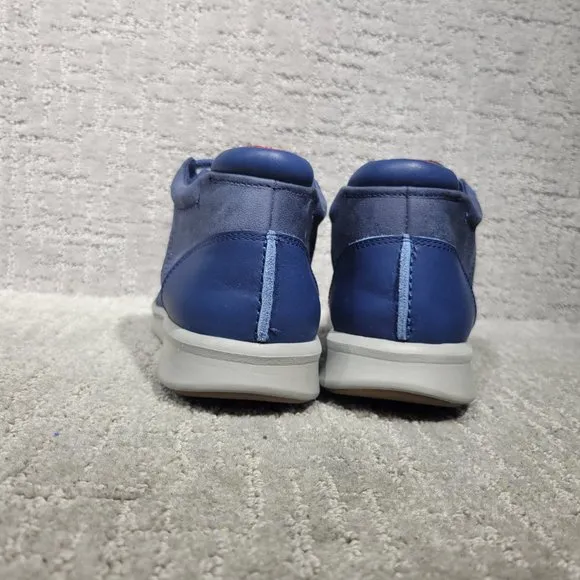 Ugg Energy Mens Size 7.5 Blue Leather Lace Up Casual Sneaker Shoes 1014660
