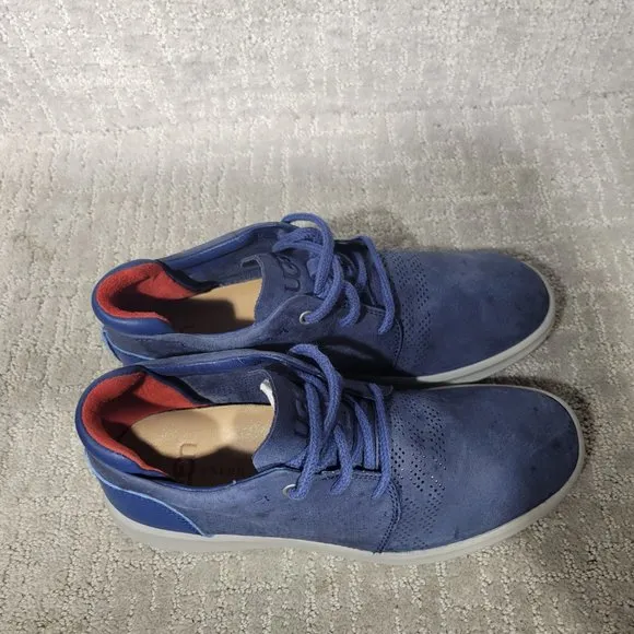 Ugg Energy Mens Size 7.5 Blue Leather Lace Up Casual Sneaker Shoes 1014660