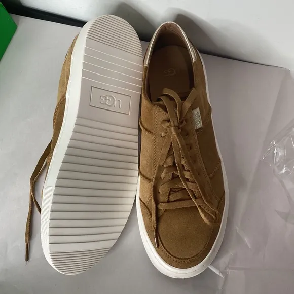 UGG Lace Up Sneakers in Chestnut Gold