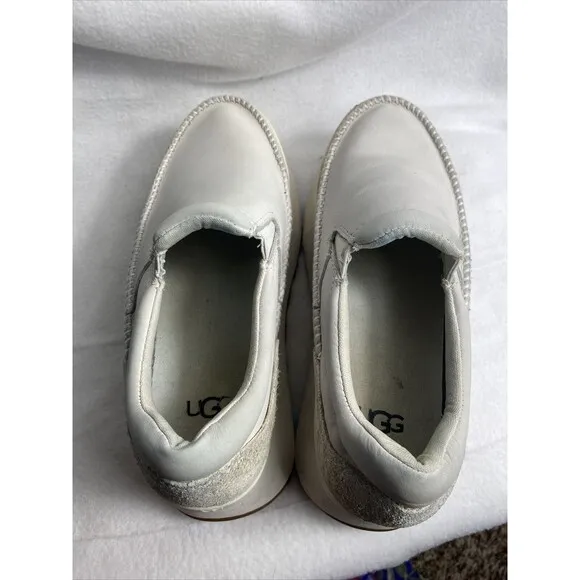 UGG MARIN CANVAS PLATFORM OFF WHITE‎ SLIP ON SNEAKER SHOES US 6 / EU 37 / UK 4