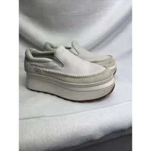UGG MARIN CANVAS PLATFORM OFF WHITE‎ SLIP ON SNEAKER SHOES US 6 / EU 37 / UK 4