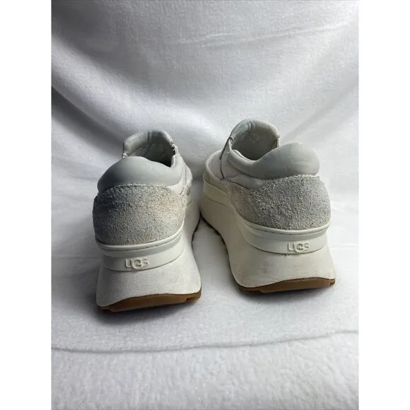 UGG MARIN CANVAS PLATFORM OFF WHITE‎ SLIP ON SNEAKER SHOES US 6 / EU 37 / UK 4