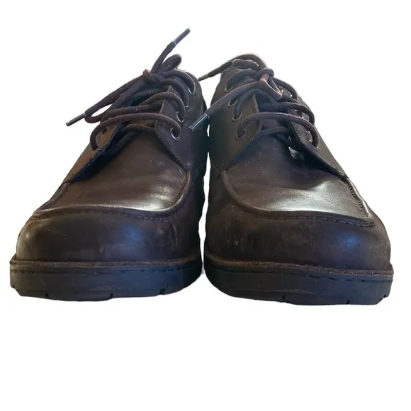 UGG Men’s Burns Stout Brown Shearling Leather Waterproof Tie Shoes, Size 13 EEE