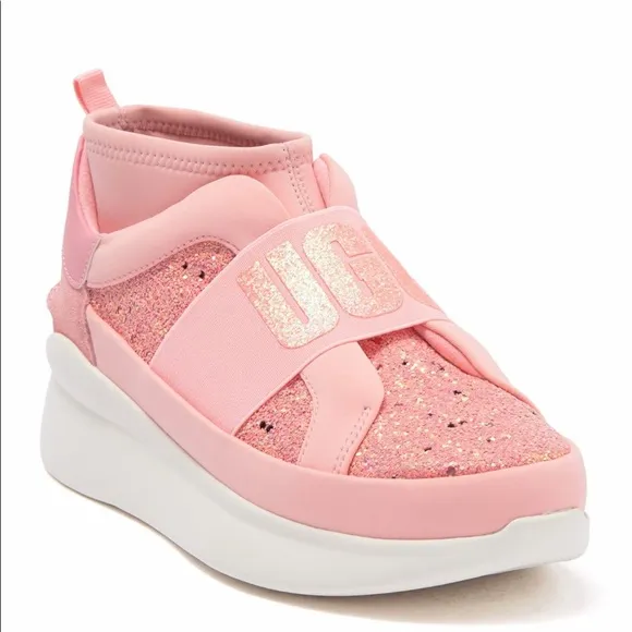 UGG Neutra Chunky Glitter Pink Glitter Sneakers