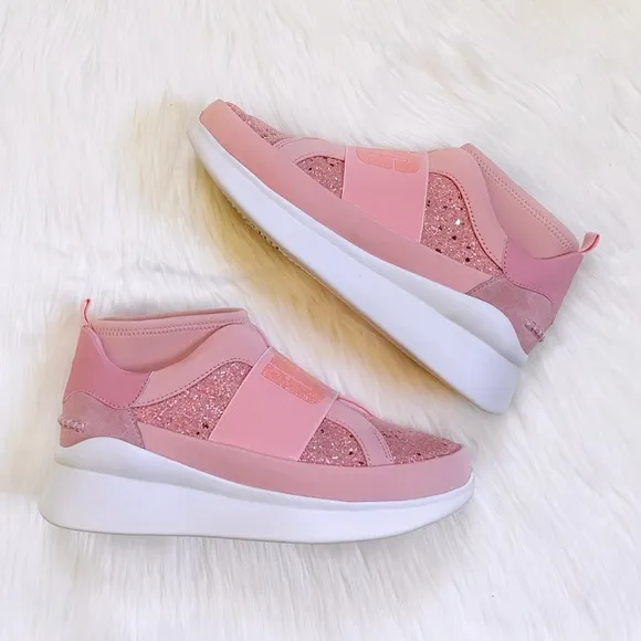 UGG Neutra Chunky Glitter Pink Glitter Sneakers