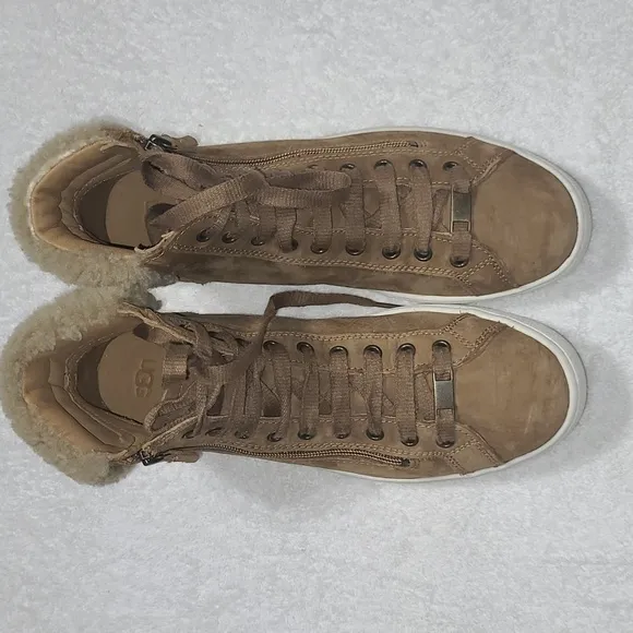 Ugg Olive Brown High Top Sneakers Size 11 Women's