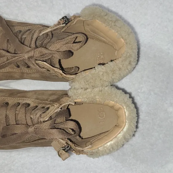 Ugg Olive Brown High Top Sneakers Size 11 Women's
