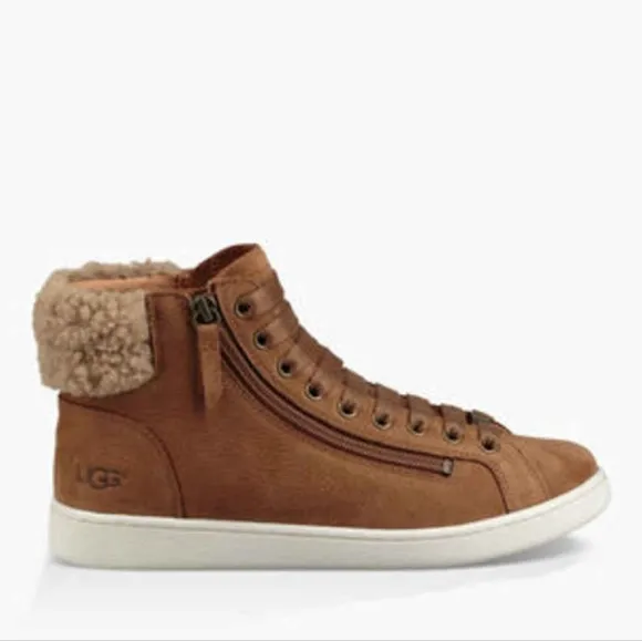Ugg Olive Brown High Top Sneakers Size 11 Women's