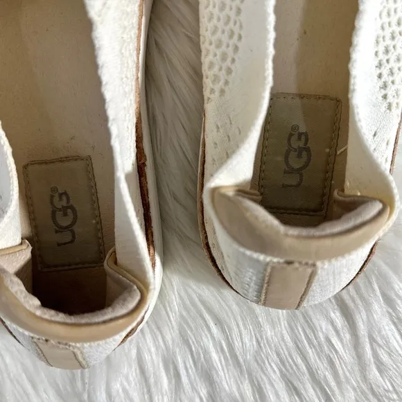 UGG Sammy Knit Women's White Slip On Casual Sneakers [MR9003]