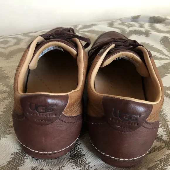 🆕UGG’S MEN’S LEATHER FUR LINED SNEAKERS 👟 Sz 12