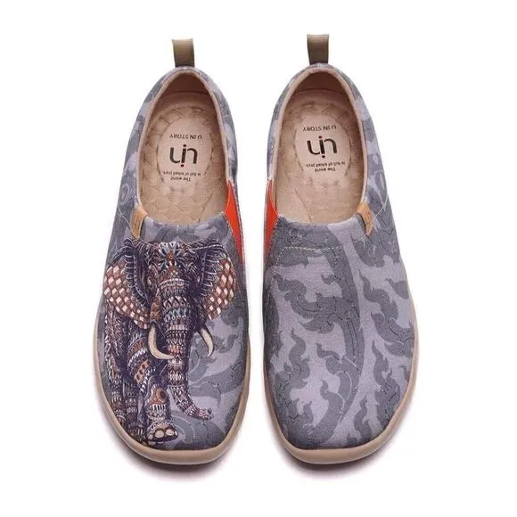 UIN Men's Casual Walking Travel Shoes Slip On Canvas Loafers Sneaker(Chang Thai)