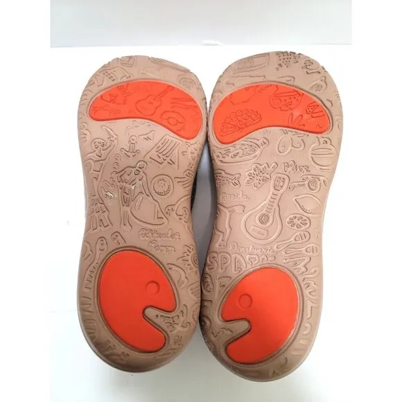 UIN Men's Slip-On Casual Shoes Gray &amp; Orange Size 6.5