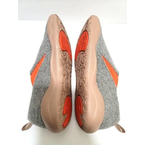 UIN Men's Slip-On Casual Shoes Gray &amp; Orange Size 6.5