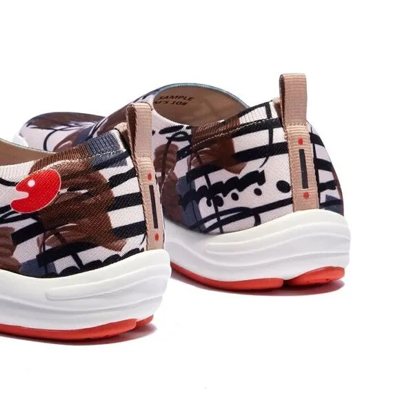 UIN Men's Walking Shoes Slip On Casual Wide Toe Shoes Toledo Ⅷ - graffiti Arab 2
