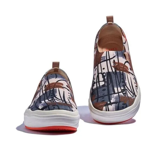 UIN Men's Walking Shoes Slip On Casual Wide Toe Shoes Toledo Ⅷ - graffiti Arab 2