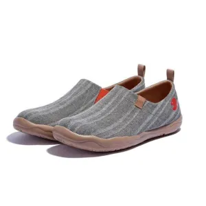 UIN Men's Loafers Shoes Slip On Canvas Walking Shoes (Galaxy Grey Toledo)