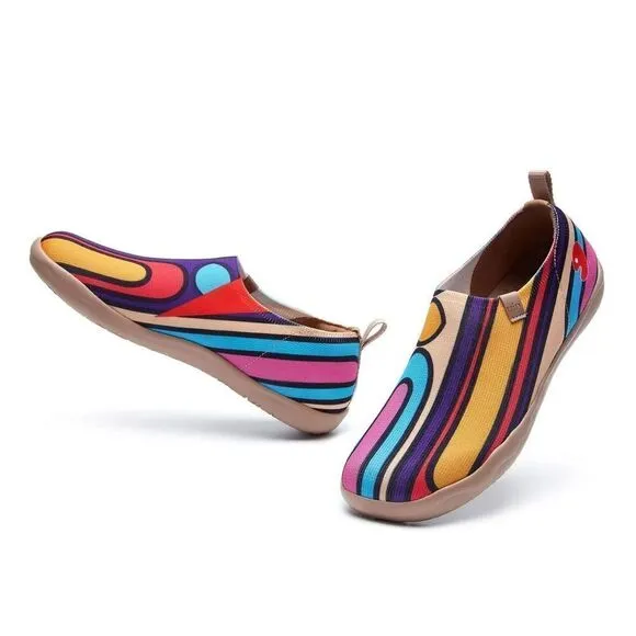 UIN Women's Sneaker Slip-On Ladies Travel Shoes (Popsicle Time Toledo I )
