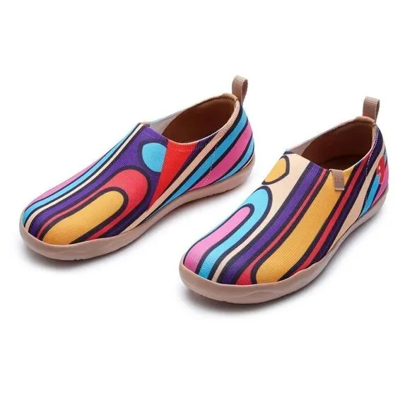 UIN Women's Sneaker Slip-On Ladies Travel Shoes (Popsicle Time Toledo I )