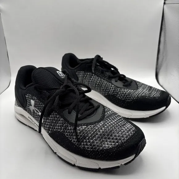 Under Armour Charged Escape 4 Mens Size 13 - Black White Lace Up Running Shoes