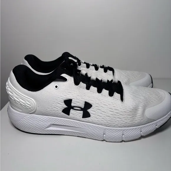 UNDER ARMOUR Mens Charged Rouge II White Running Shoes Sneakers Size 13