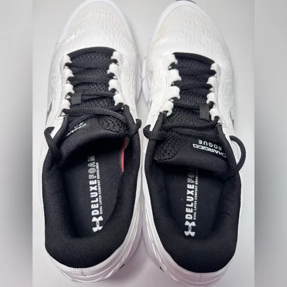UNDER ARMOUR Mens Charged Rouge II White Running Shoes Sneakers Size 13