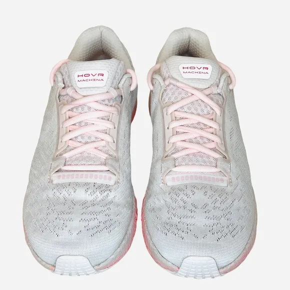 Under Armour UA HOVR Machina Womens Running Cream/Pink Shoes Size 10