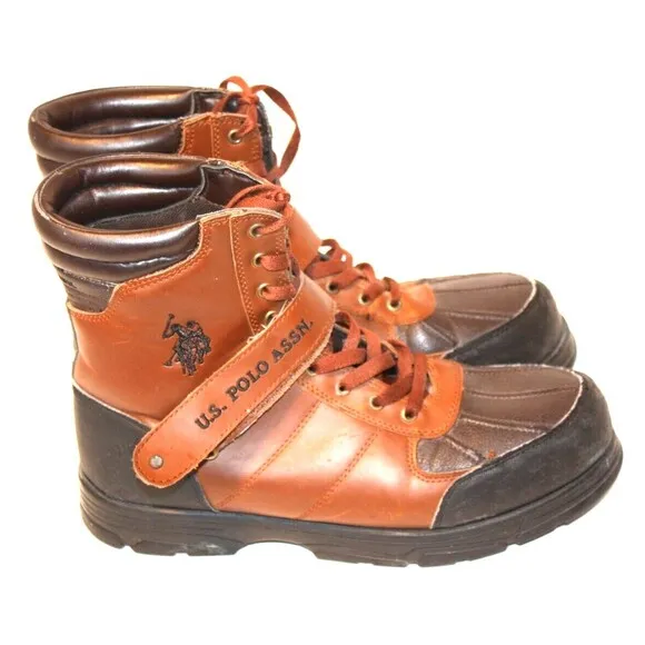 US POLO ASSN. Duck Toe Winter Snow Hiking Boots Buckle Strap Men's sz 11