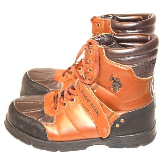 US POLO ASSN. Duck Toe Winter Snow Hiking Boots Buckle Strap Men's sz 11