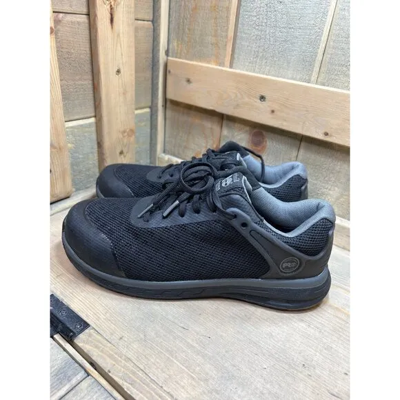 US9 Timberland PRO Womens Drivetrain Lace-Up CT Work Shoes A1RVH Black