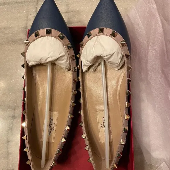 Valentino Garavani Rockstud leather ballet flats *** BRAND NEW ***
