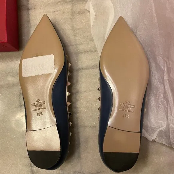 Valentino Garavani Rockstud leather ballet flats *** BRAND NEW ***