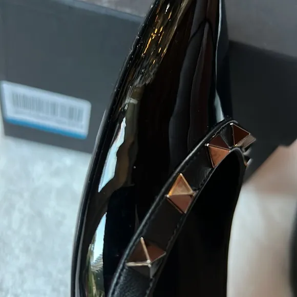Valentino Studded Ballet Flats.  Black size 37 1/2