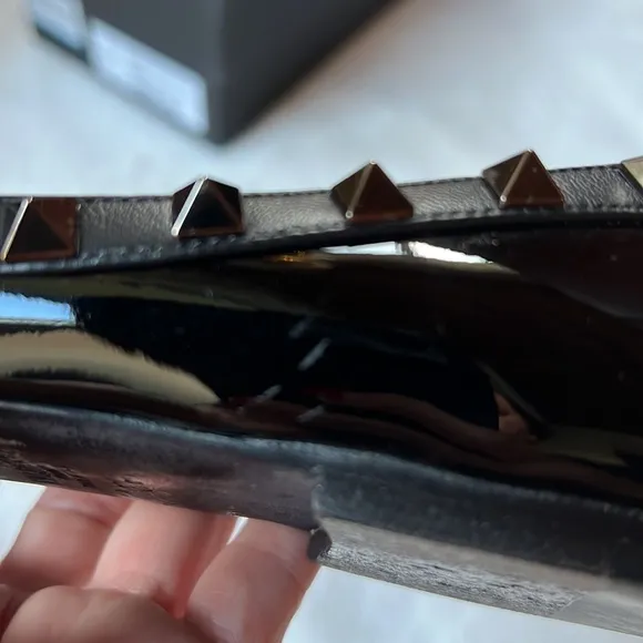 Valentino Studded Ballet Flats.  Black size 37 1/2