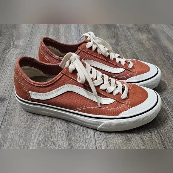 Vans 36 Decon Men's Bombay Brown Canvas Sneakers