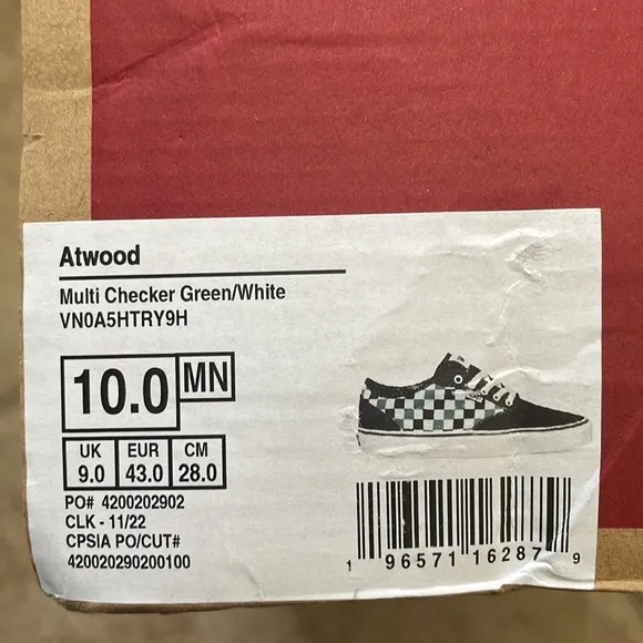 Vans Atwood Canvas Checker Board Sneakers