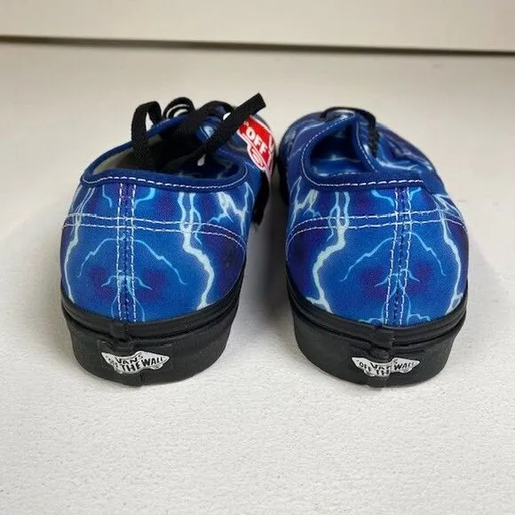 Vans‎ Authentic Lightning Storm Print Sneakers Black Blue Canvas Shoes US 12