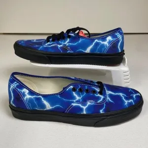 Vans‎ Authentic Lightning Storm Print Sneakers Black Blue Canvas Shoes US 12