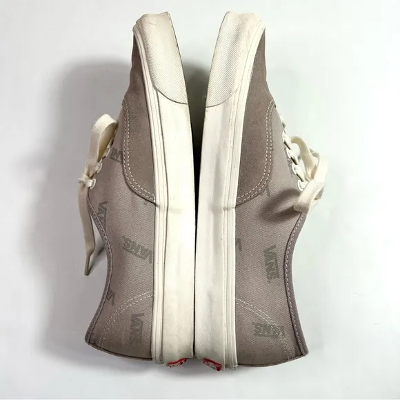 Vans Authentic Logo Canvas Suede Sneakers Gray Size 11.5
