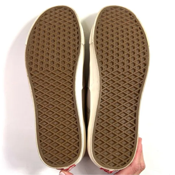 Vans Authentic Logo Canvas Suede Sneakers Gray Size 11.5