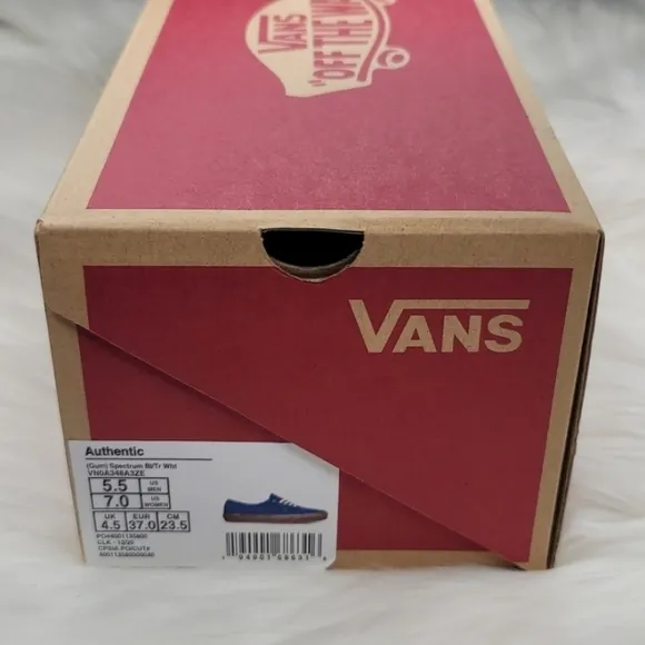 Vans Authentic Low Top Canvas Sneakers Spectrum Blue Sneakers