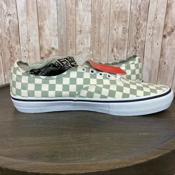 Vans Authentic Pro Checkerboard Desert Sage Sneakers Size 11.5 Men