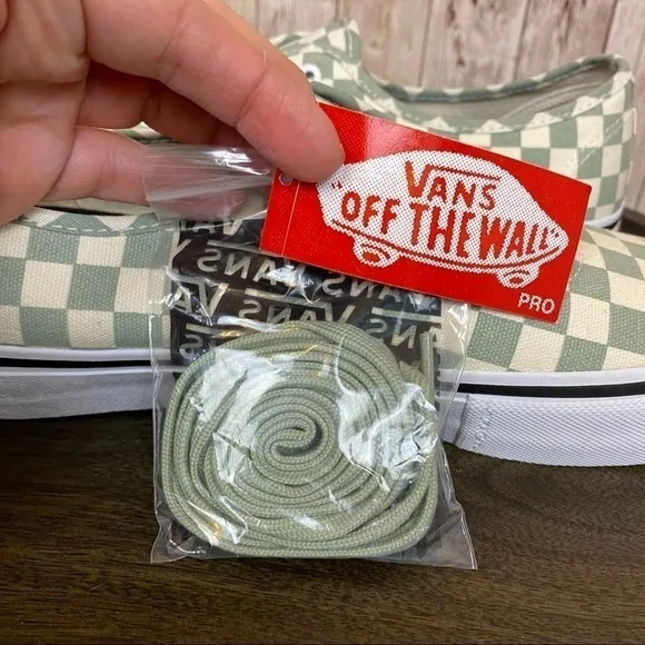 Vans Authentic Pro Checkerboard Desert Sage Sneakers Size 11.5 Men