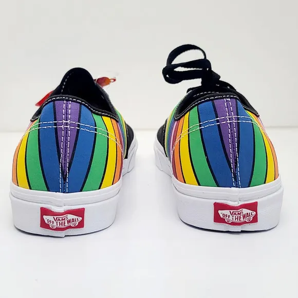 VANS Authentic Refract Skate Shoe Black Multicolor Pride Sneakers Men's 11