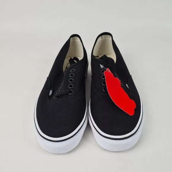 Vans Authentic Side Wall Black Casual Sneaker Canva Men Shoes Size 8