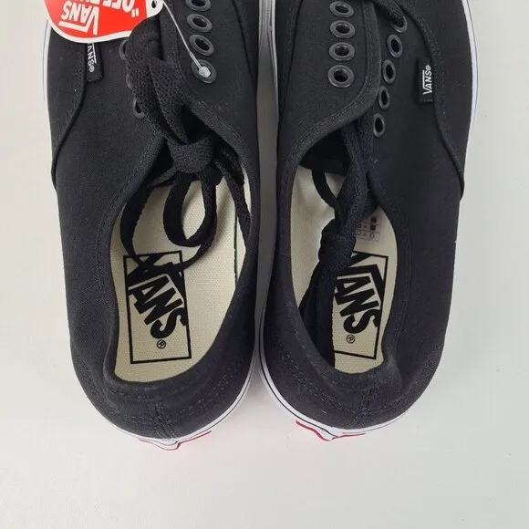Vans Authentic Side Wall Black Casual Sneaker Canva Men Shoes Size 8