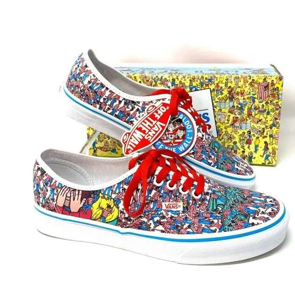 Vans Authentic Where's Waldo Sneakers. Brand New. Kids Size: 4.5