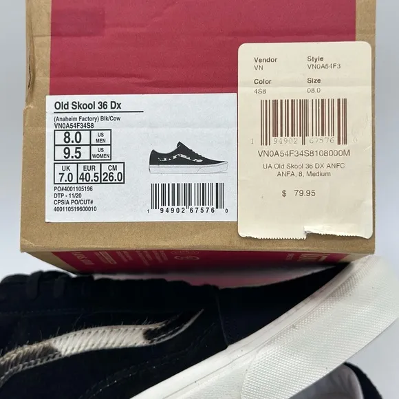 Vans Black and White Men's Shoes