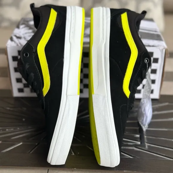 Vans Black and Yellow Skate Sneakers